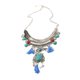 thumbnail image 1 of Retro Turquesa Hoja Borla Llamativo Collar Chunky Bubble Bib-Azul jinwen collar vendimia de la declaración, 1 of 5
