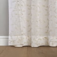 thumbnail image 3 of No. 918 Holly 2-pack Metallic Embroidery Christmas Sheer Rod Pocket Curtain Panel Pair, Gold, 37"W x 84"L (2 Panels), 3 of 7