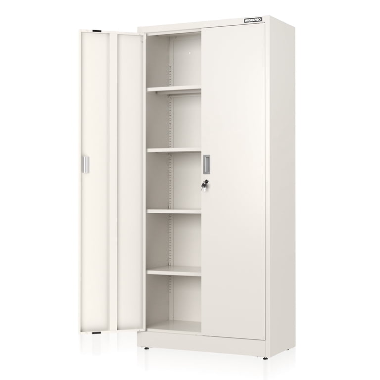 WORKPRO 71" Metal Garage Storage Cabinet, Locking Doors photo 1