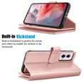 thumbnail image 4 of Njjex Magnetic Leather Wallet Cell Phone Case for Motorola Moto G Power, Rose Gold, 4 of 6