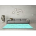 thumbnail image 3 of Ahgly Company Indoor Square Solid Light Blue Modern Area Rugs, 6' Square, 3 of 4