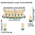 thumbnail image 4 of Efulgenz Traditional Antique Indian Chandbali Style Choker Necklace Dangle Earrings Green Maang Tikka Faux Pearl Kundan Stone Indian Bridal Wedding Jewelry Set for Women, 4 of 6
