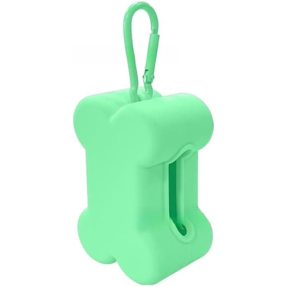 Dog Poop Bag Holder with Silicone for vehicle cleaning, repair, waste bag dispenser Green,2pcs