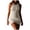 ☪341-Beige, variant on Women's Solid Color Side Pleated Sexy Bodycon Tank Dress - Flattering Sleeveless Silhouette with Textured Detail for Curve-Hugging Style