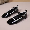 thumbnail image 2 of longantii Mary Jane Shoes Women Slip on Dressy Flats Shoes for Women 2026 Vintage Non-Slip Flats for Formal School Walking Black, 2 of 9