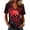 Red #163, variant on DORKASM Women's Halloween Costumes V Neck Skeleton Loose Tshirt Short Sleeve Pumpkin Funny Print Vacation Pullover Ghost Graphic 2026 Causal Tops Cyan 2XL