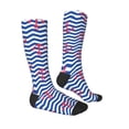 thumbnail image 3 of Easygdp Nautical Anchors Soccer Socks Sport Knee High Socks Calf Compression Athletic Socks for Men and Women, 3 of 9