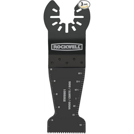 Rockwell RW8901.3 Sonicrafter Oscillating Multitool Wood End Cut Blade (3-Pack), 1-3/8"