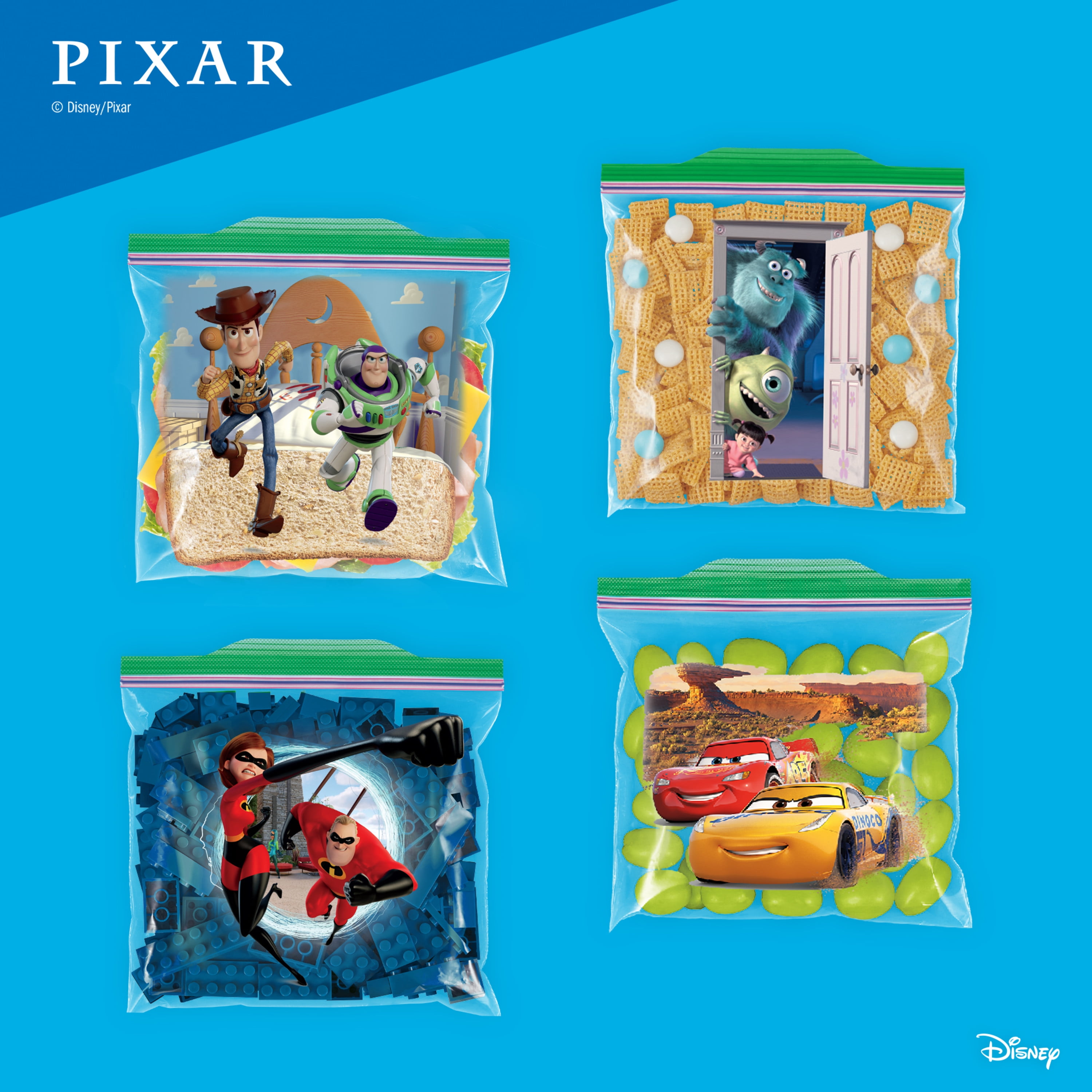 Ziploc® Brand Slider Storage Bags Disney's Mickey & Friends Designs, 30  Count, Food Storage Bags
