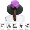 thumbnail image 1 of 2Pcs Femmes Pêcheur Chapeaux Queue de Cheval UV Protection Chapeau de Soleil à Large Bord Casquettes, 1 of 7