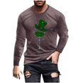 thumbnail image 2 of Blusas y camisas de manga larga y cuello redondo para hombre, camisetas casuales con estampado de moda y cuello redondo, blusas de licra de manga corta para hombre., 2 of 5
