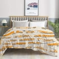 thumbnail image 5 of Yellow Truck Excavator for Boys Gift Flannel Lightweight Blankets Quilt Plush Fleece Soft Bedding Throw Blanket for Couch and Bed 60"x50" for Teens, 5 of 6