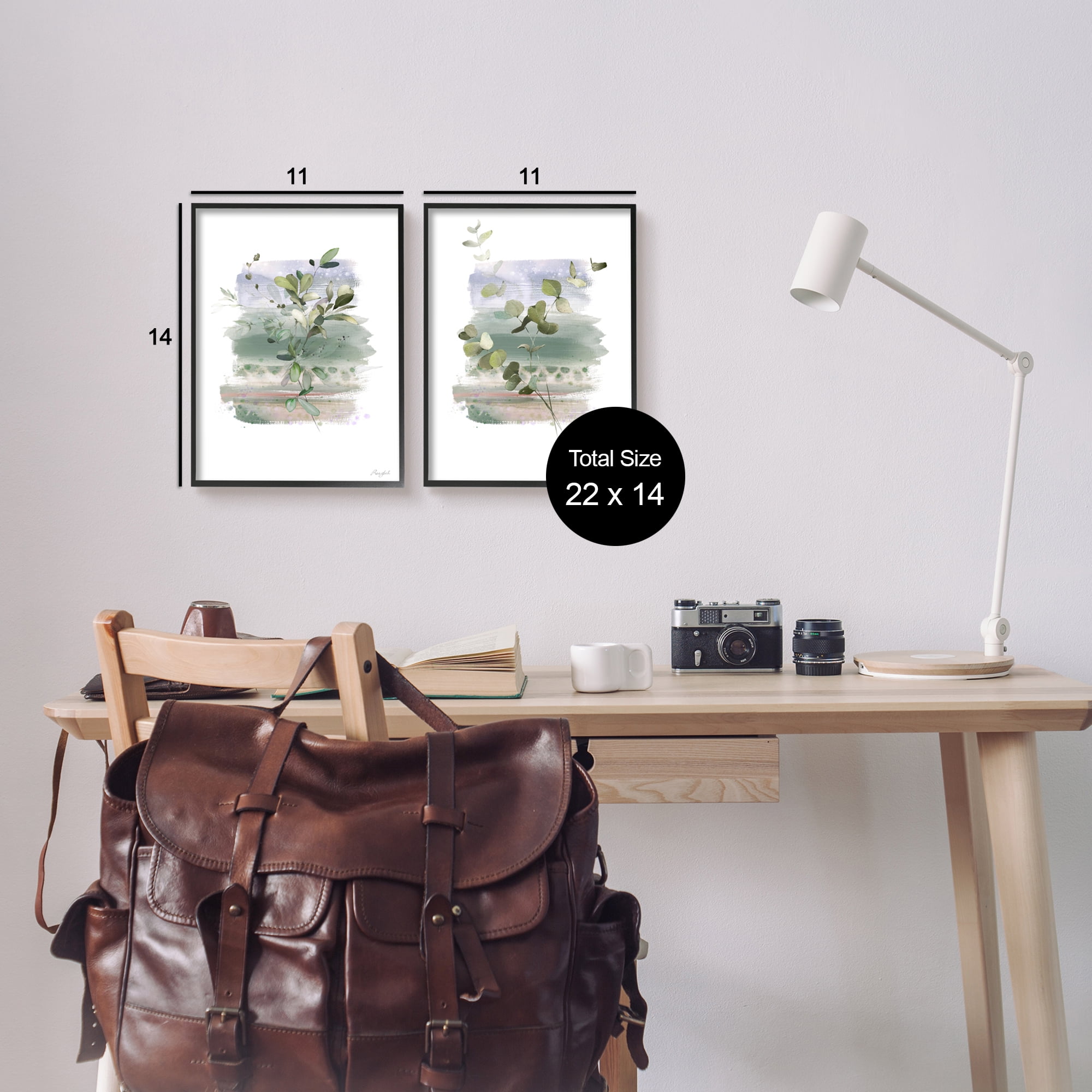 Stupell Industries Modern Botanical Sprigs Botanical & Floral Painting Black Framed Art Print Wall Art, 11 x 14