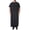 Black, variant on Muslim Robe for Men Arab Short Sleeve Kaftan Islamic Arabic Abaya Thobe Ramadan Middle East Cloth Shirt Gown with Side Pocket Black