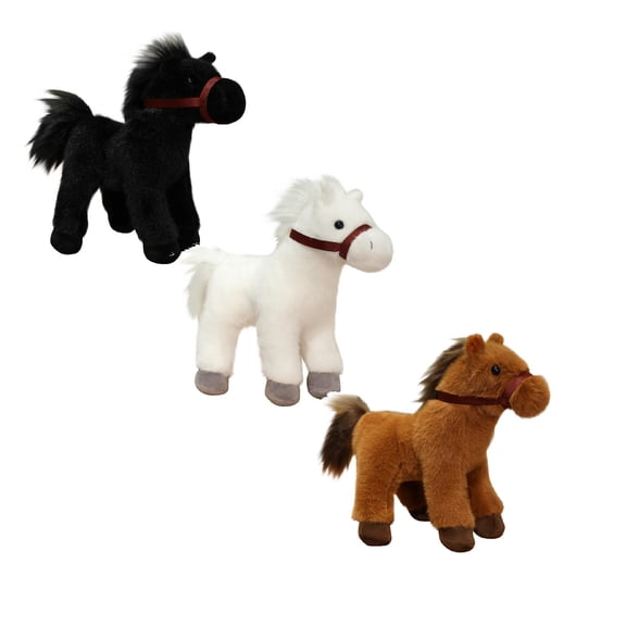 3PCS Christmas Hob Horse Lob , Spotted Animated Horse Toys , Hob Dancing Lob Horse Plush Plushine Cute Animal Gifts For Boys Girls