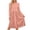 Orange, variant on Hanen Women Floral Long Sleeve Crewneck Midi Dress, Loose A-Line Swing Flare Tshirt Dress with Pockets, Lightweight Casual Summer Fall Vacation Church Semi-Formal Outfit