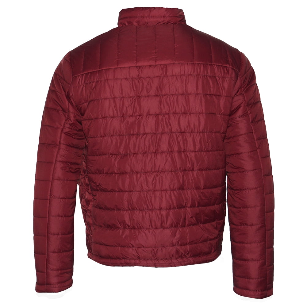 Mens Zip Puffer Jacket Side Pockets 