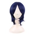 thumbnail image 1 of LinYooLi Perruque Cosplay en Fibre Synthétique 16 Pouces/40 cm (Blanc/bleu Azure), 1 of 4
