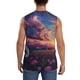 thumbnail image 4 of Balery Dreamy Dandelion Sunset Camisetas sin mangas para hombre, absorbe la humedad y protege contra el mal olor.-X-Large, 4 of 7