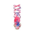 thumbnail image 2 of BLISSFUL STEP Women's Sandals Tie Dye Strappy Block Heels Lace up Sandals Pink 7, 2 of 7