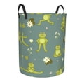 thumbnail image 2 of Kll Cute Yoga Frogs Waterproof Foldable Laundry Hamper Bucket With Handles For Storage Bin,Kids Room,Home Organizer (Medium), 2 of 8