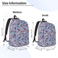 thumbnail image 2 of Disketp winter Dachshund print Canvas Backpack Lightweight Travel Daypack Student Rucksack Laptop Backpack-, 2 of 5