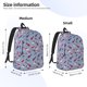 thumbnail image 2 of Disketp winter Dachshund print Canvas Backpack Lightweight Travel Daypack Student Rucksack Laptop Backpack-, 2 of 5