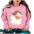 thumbnail image 2 of Amzcrzy Sweat-Shirt pour Femmes Noël Col Rond Imprimé Ample Manches Longues Sans Capuche Chandails en Molleton de Noël Manches Longues pour Femmes Chandail Chandail en Molleton m, 2 of 4
