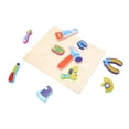 thumbnail image 2 of Wooden Tool Matching Puzzles for Early Education Embedded Sanding Rounded Safe Toddler Shape Puzzles for Kindergarten, 2 of 5