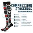 thumbnail image 4 of joogoo Heart on Checkered Socks Women Men Knee High Sock, 4 of 8