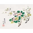 thumbnail image 2 of Zhengyan, Hu 24x19 Black Modern Framed Museum Art Print Titled - Page from Shi Zhu Zhai Pink Blossoms, 2 of 4
