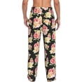thumbnail image 3 of Xecao Rose Flowers Men's Straight Lounge Pajama Pants: The Ultimate in Comfortable Sleepwear, 3 of 9