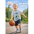 thumbnail image 4 of HILEELANG Toddler Boys 100% Cotton Sports Bunny Basketball Short Set, Sizes 5T, 4 of 7