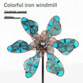 thumbnail image 4 of Muyoka Spinner de viento de hierro de Metal con estaca de jardín 90CM mariposa Shpae molino de viento luminoso Spinner escultura de viento al aire libre Spinners Decoración Muyoka Hogar, 4 of 7