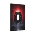 thumbnail image 2 of Panel de interruptores de pared con marco romano de cuero simple y luces de conmutación Falcons, interruptor de luz simple, doble o con tirador, 2 of 8