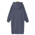 thumbnail image 5 of The Warmy Oversized Hoodie Dress, Warmy Hoodie Women's Casual Pullover Split Hem Drawstring Long Sweatshirt Gray XL, 5 of 5
