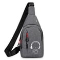 thumbnail image 5 of Bolso de pecho luminoso para niños y hombres, bolso cruzado de moda, cartera pequeña multicapa, mochila pequeña informal para exteriores, 5 of 5