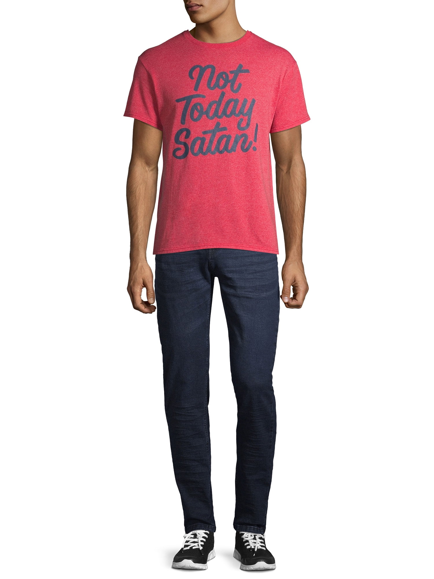 Not Today Satan Men's and Big Men's Graphic T-shirt