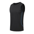thumbnail image 4 of Zhanqunnn Mens Lightweight Sleeveless Performance Tee for Breathable Summer Training Tank Top for Running Workouts and Gym Fitness Mens Tops Loose Fit Mens Big and Tall T Shirts, Size M, 4 of 5
