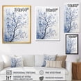 thumbnail image 4 of Designart "Winter Blooms of Tree in Blue and White II" Landscapes Framed Wall Art - Country White Tree Entryway Framed Wall Art Print, 4 of 6