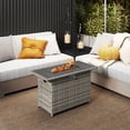 thumbnail image 2 of Costway 44.5" Propane Fire Pit Table with Metal Slatted Tabletop & Stainless Steel Burner Gray, 2 of 10