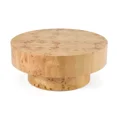 thumbnail image 5 of Gelloan 31.5" Round Coffee Table, Modern Drum Burl Coffee Tables for Living Room 31.5" Mid Century Wooden Pedestal Circle Accent Small Center Apartment Easy Assembly,Burl, 5 of 7