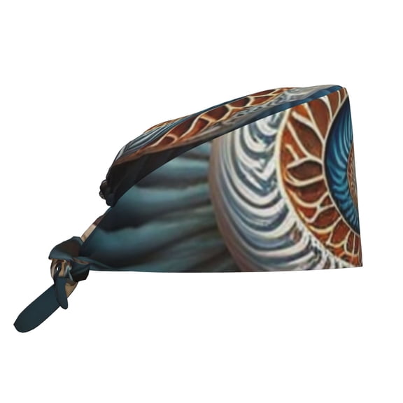 Working Caps Comfortable Breathable for Men Women Head Cover , Spiral Cool Mushroom