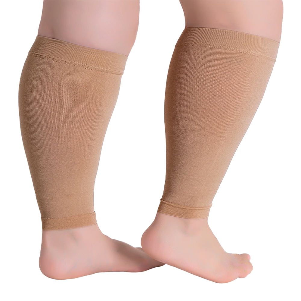GLEMOSSLY Thigh High Medical Compression Stockings For Women &  Men,Footless,Firm Support Hose 20-30 mmHg Compression Socks For Treatment Varicose  Veins Swelling Footless Beige Medium