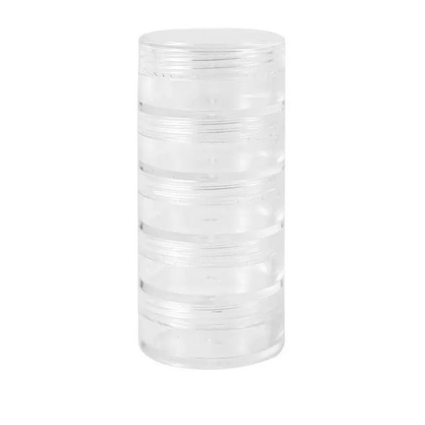 Inteprter Cilindro multicapa Contenedores apilables Collar Pendientes Stud Cajas Joyas Plástico Organizador transparente S Type1 NO1