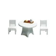 thumbnail image 3 of 3 piezas de mesa y silla pintadas a mano a escala 1/64 con bandeja de comida, escenas en miniatura Blanco, 3 of 9