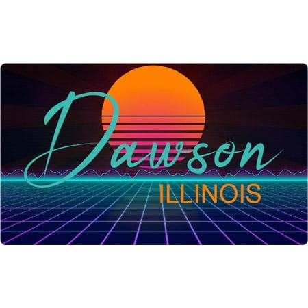 

Dawson Illinois 4 X 2.25-Inch Fridge Magnet Retro Neon Design