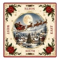 thumbnail image 2 of Christmas Santa Sleigh Mahjong Mat For Table,Christmas Mahjong Mat | Soft Neoprene Top Helps Hold Tiles, Muffle Play Sound, Shield Surfaces, And Carry Neatly With The Bag, 2 of 7