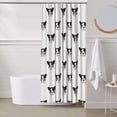 thumbnail image 6 of Shower Curtain, Black White Cute French Bulldog_A Waterproof Fabric Plastic Shower Curtain, Drying Fast Bathroom Curtain with 9 Buttonholes, Ruffle Shower Curtain 60x72in, 6 of 8