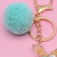 thumbnail image 6 of ievspot 1 Pcs Letter Pendant Plush Ball Alphabet Initial Letter Keychain Key Ring with Fur Ball Pom Charm Decoration, 6 of 8